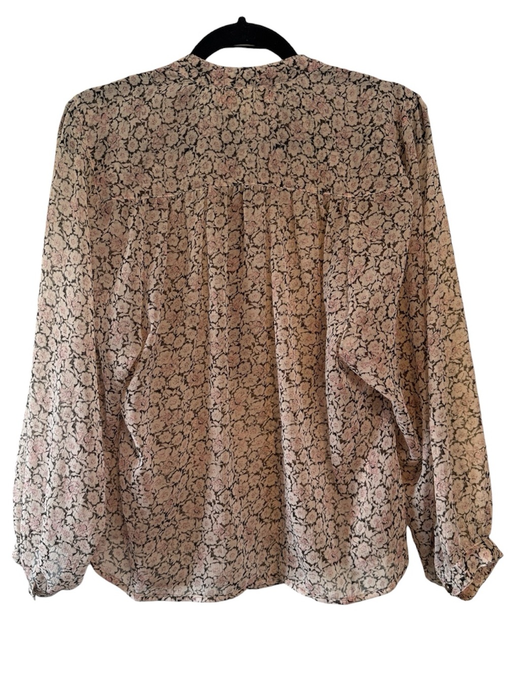 🌻 Anthropologie Staring at Stars Sheer Floral Blouse (flawed) - Picture 6 of 8